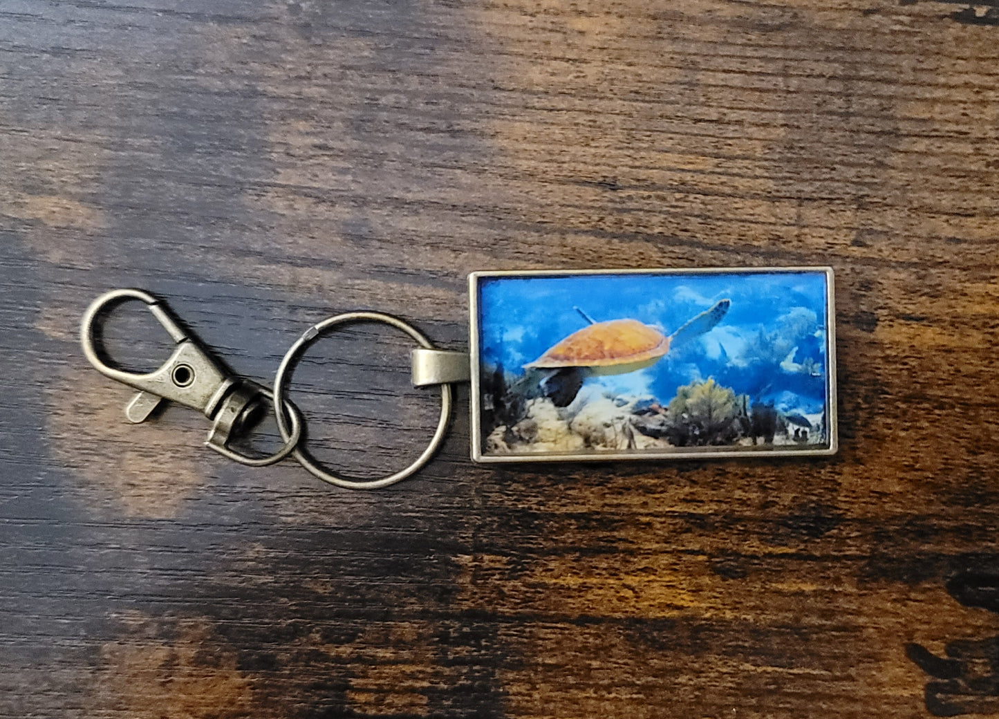 Green Sea Turtle Key Chain