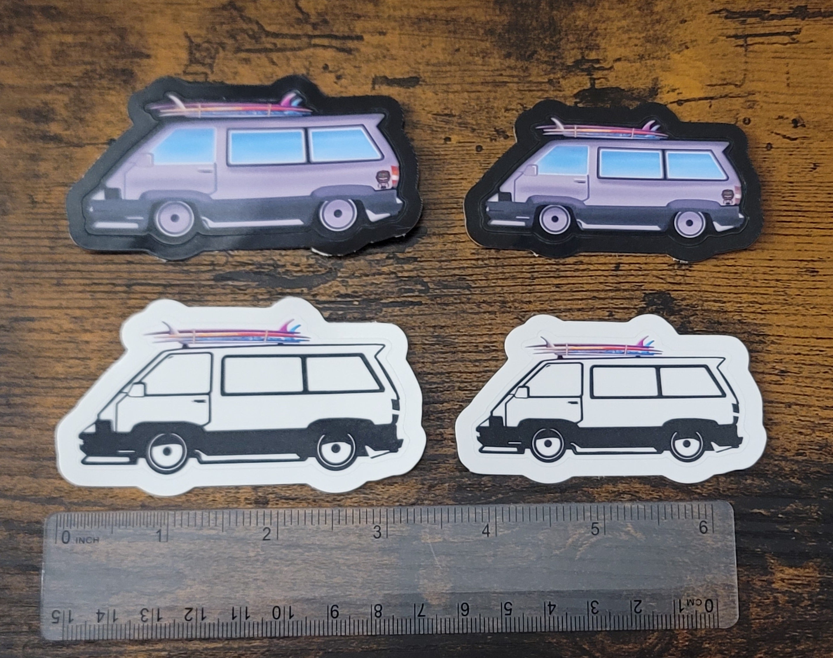 Van with Surfboards