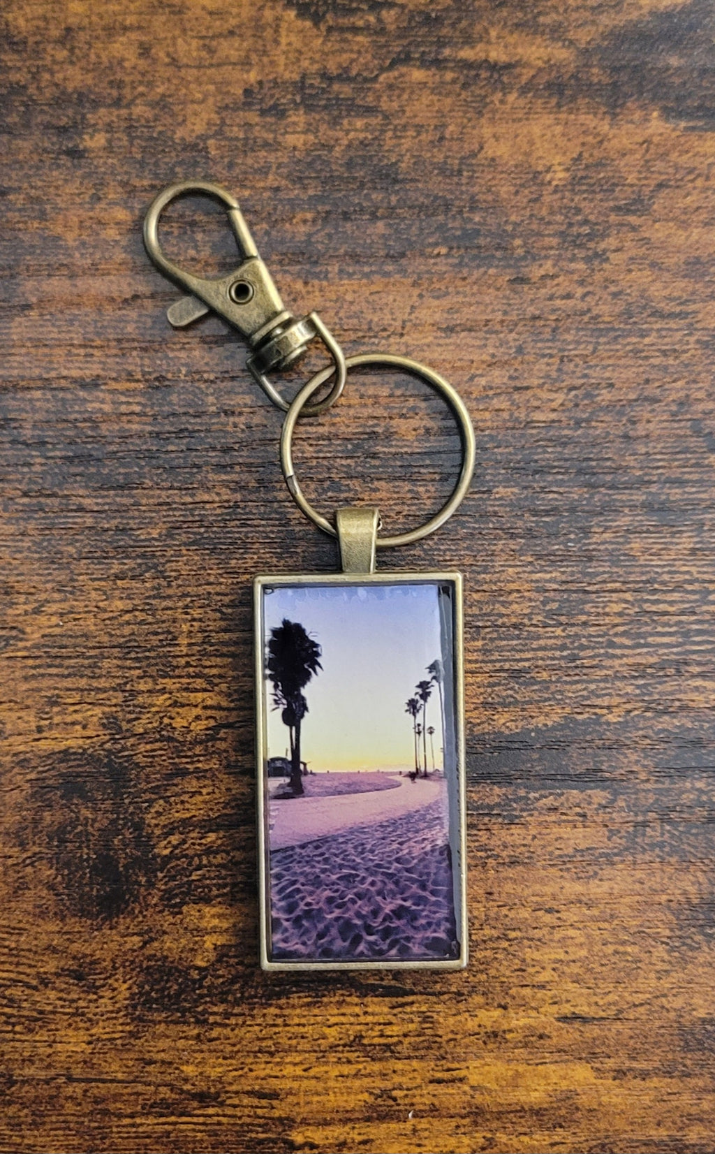 Venice Beach Sunset Keychain