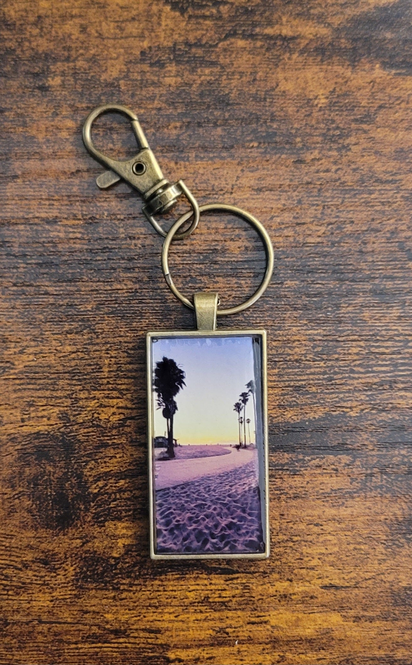 Venice Beach Sunset Keychain