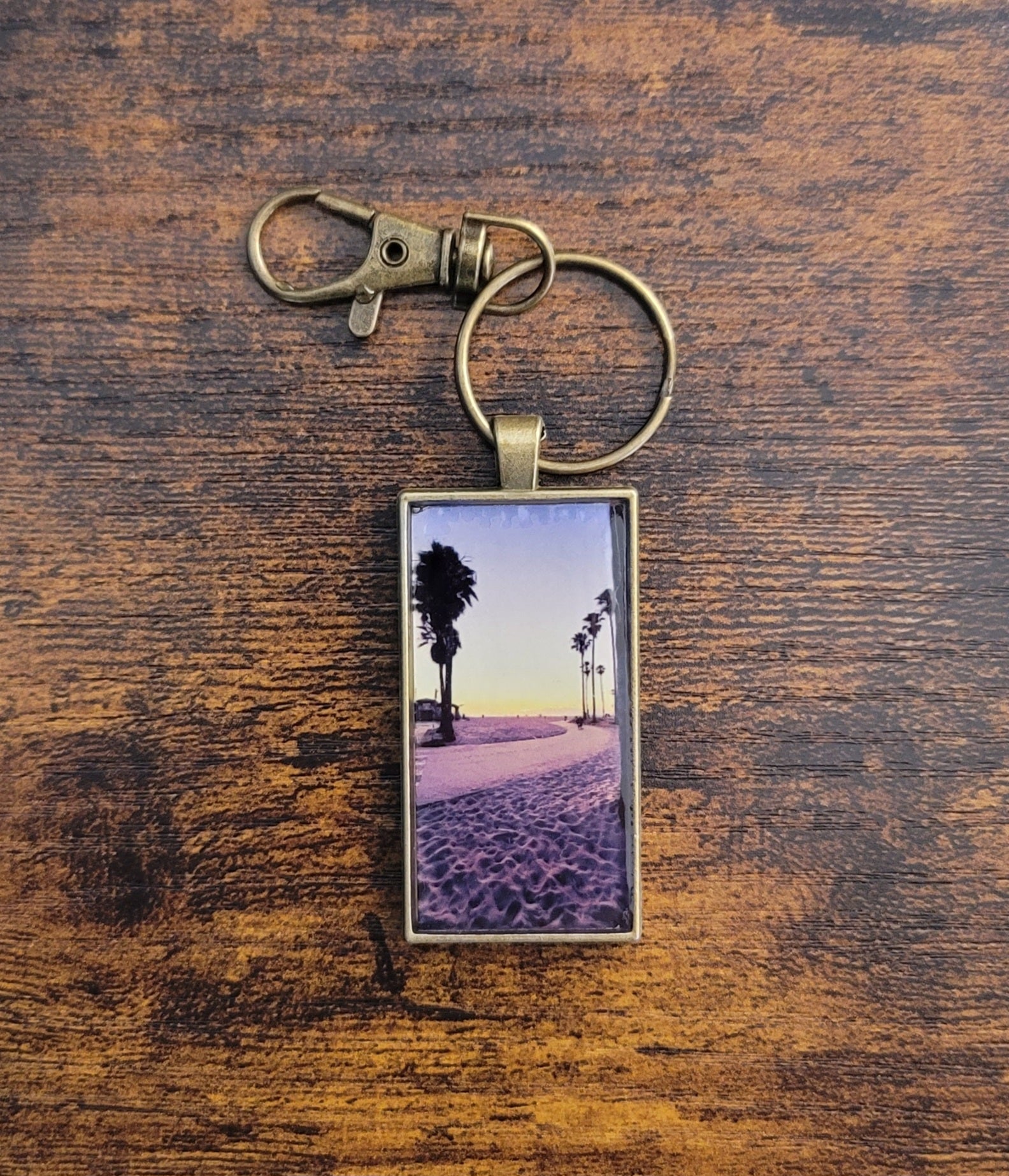 Venice Beach Sunset Keychain