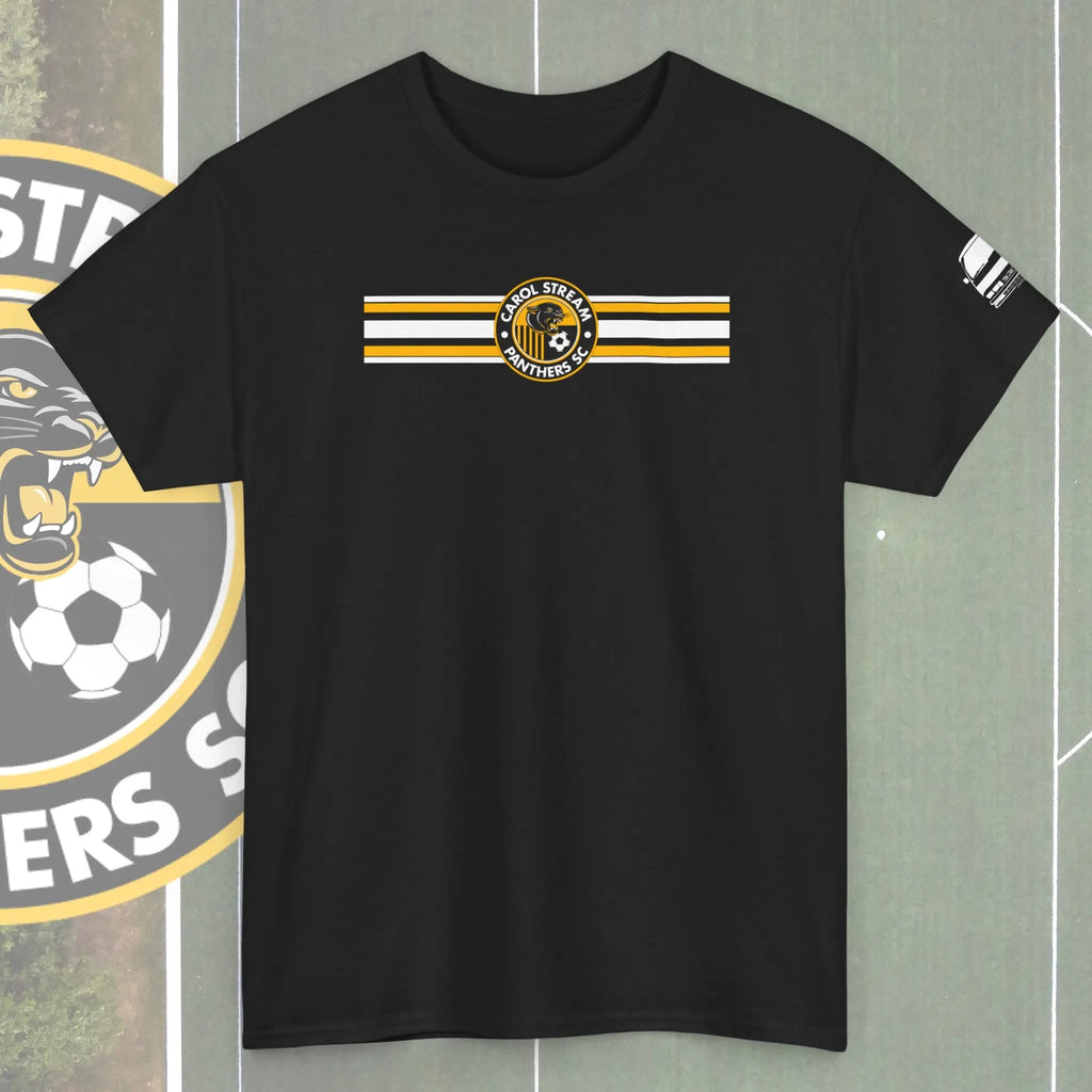 Carol Stream Panthers Soccer Club Striped Badge T-Shirt