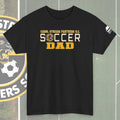 A black short-sleeve t-shirt with a graphic on the chest reading 'Carol Stream Panthers Soccer Clubwith theteam logo appearing asthe "O" in Soccer.